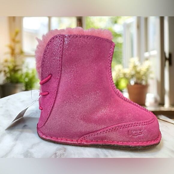 UGG Infant Baby Toddler Winter Boo Crib Shearling Boots Size 6/7 L 18-24 Months - Picture 6 of 14